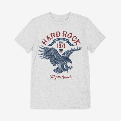 Americana Flying Eagle Tee in Gray